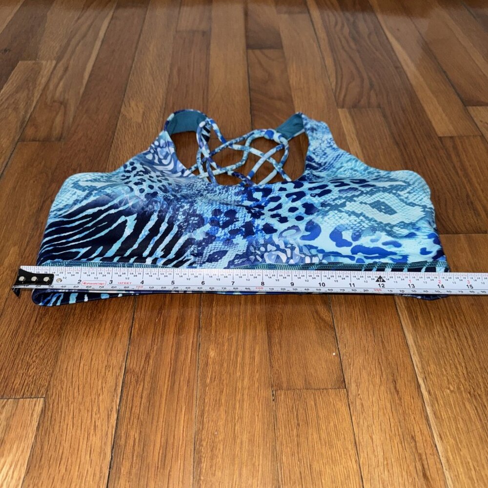 Constantly Varied Gear CVG Bra Women's Wild Thing Blue Animal Print Size L - Picture 4 of 5